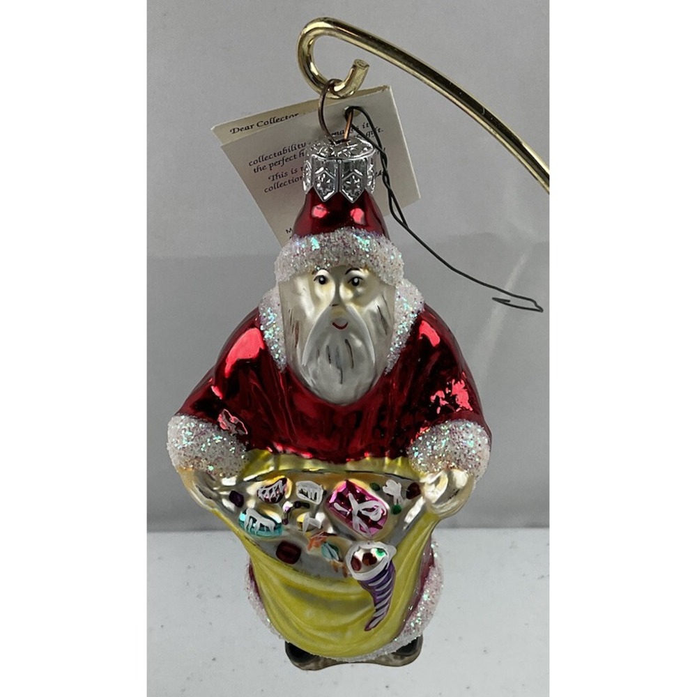 Christopher Radko Bag Of Goodies 1994 Santa Ornament St. Nick 94-056-0 Red 5"